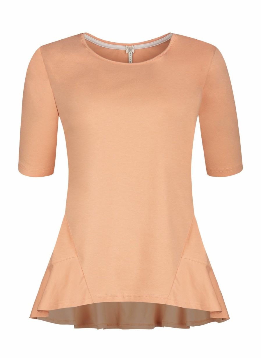 Damen Sanetta Tops | Damen T-Shirt Apricot