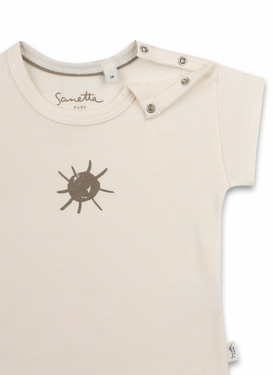 Jungs 0-3 Sanetta T-Shirts | Unisex T-Shirt Off-White