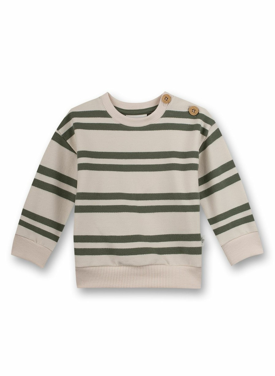 Jungs 0-3 Sanetta Sweatshirts | Jungen-Sweatshirt Grun Ringel