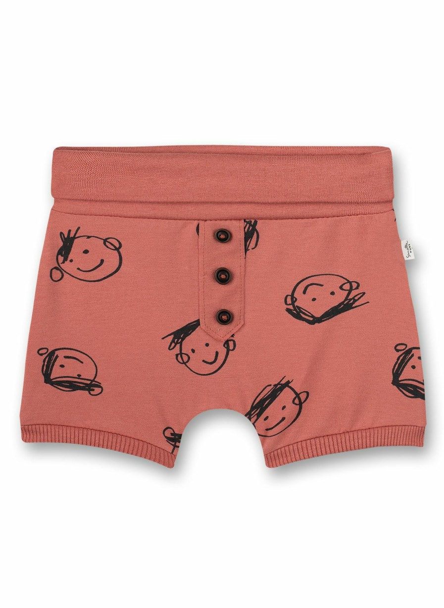 Jungs 0-3 Sanetta Hosen | Unisex-Shorts Rot