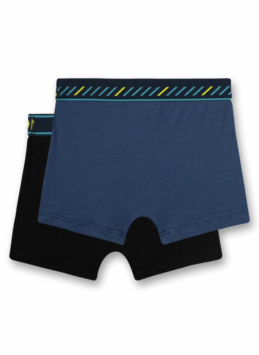 Jungs 3-14 Sanetta Shorts | Jungen-Shorts (Doppelpack) Dunkelblau Und Schwarz