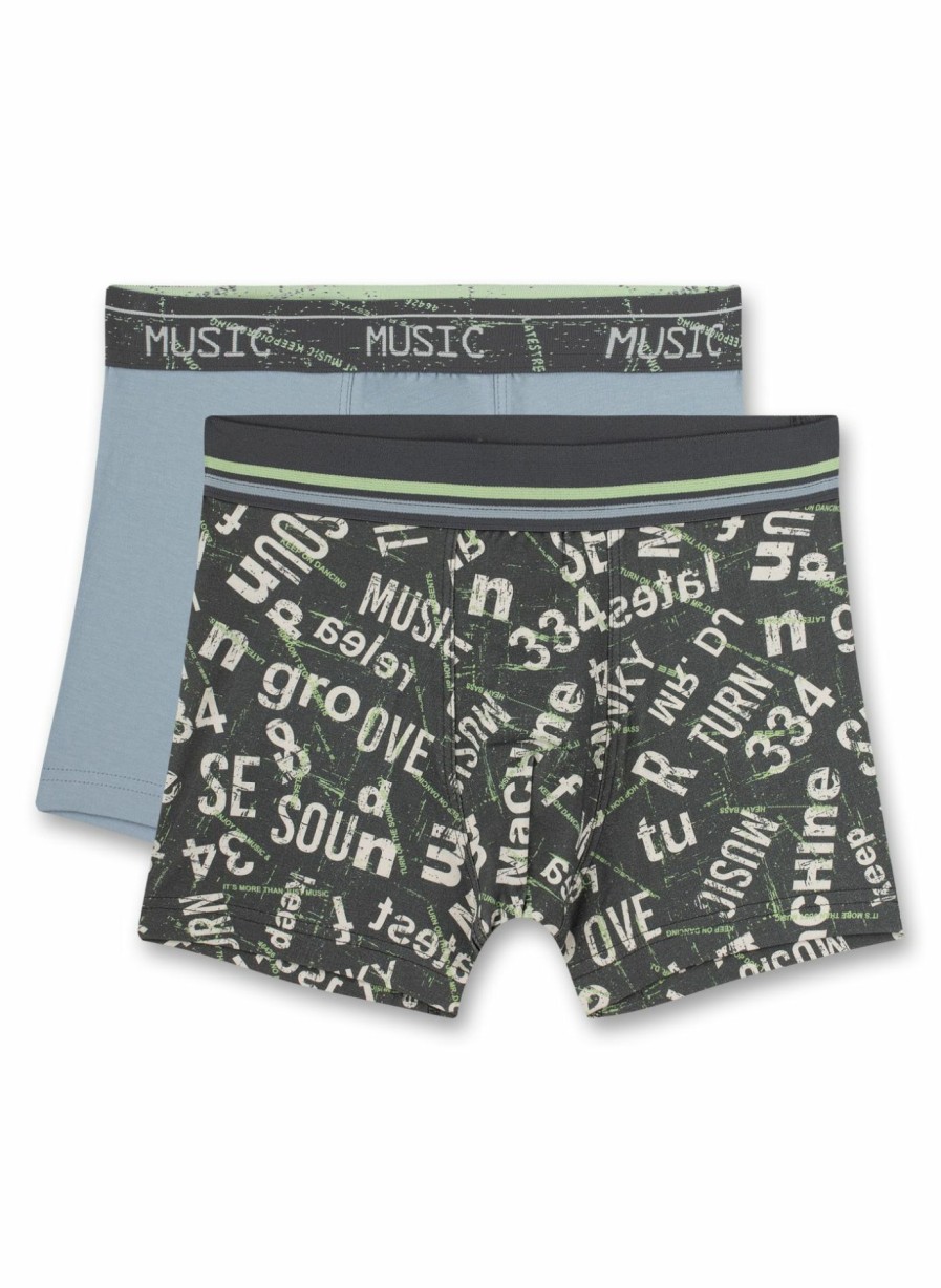 Jungs 3-14 Sanetta Shorts | Jungen-Hipshorts (Doppelpack) Grau Und Hellblau