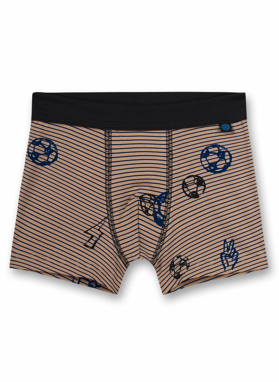 Jungs 3-14 Sanetta Shorts | Jungen-Hipshorts Beige Fusball