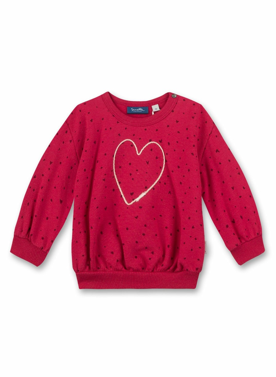 Madchen 0-3 Sanetta Sweatshirts | Madchen-Sweatshirt Pink Little Birdie