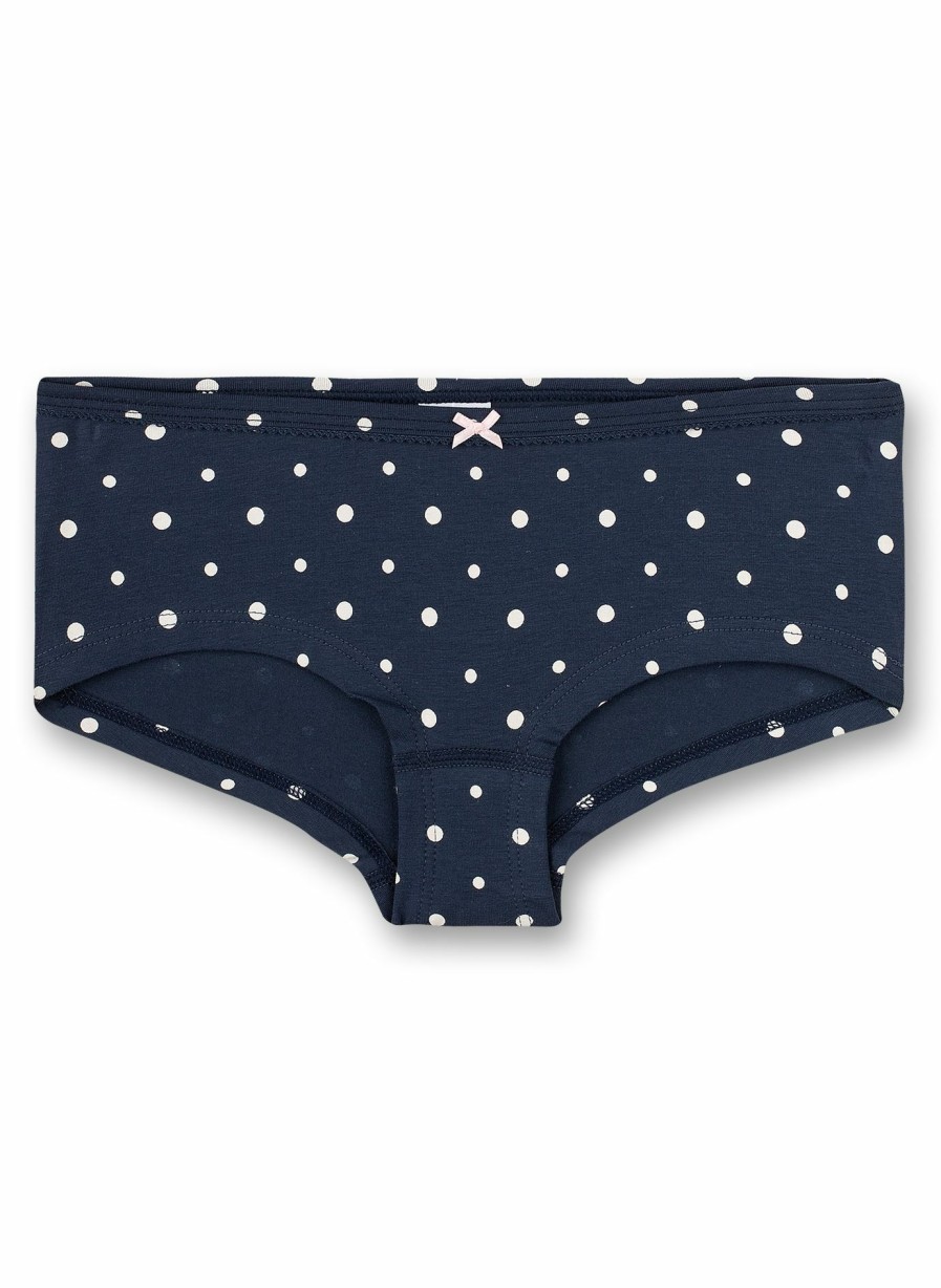 Madchen 3-14 Sanetta Panties & Hipster | Madchen-Cutbrief Dunkelblau Dots