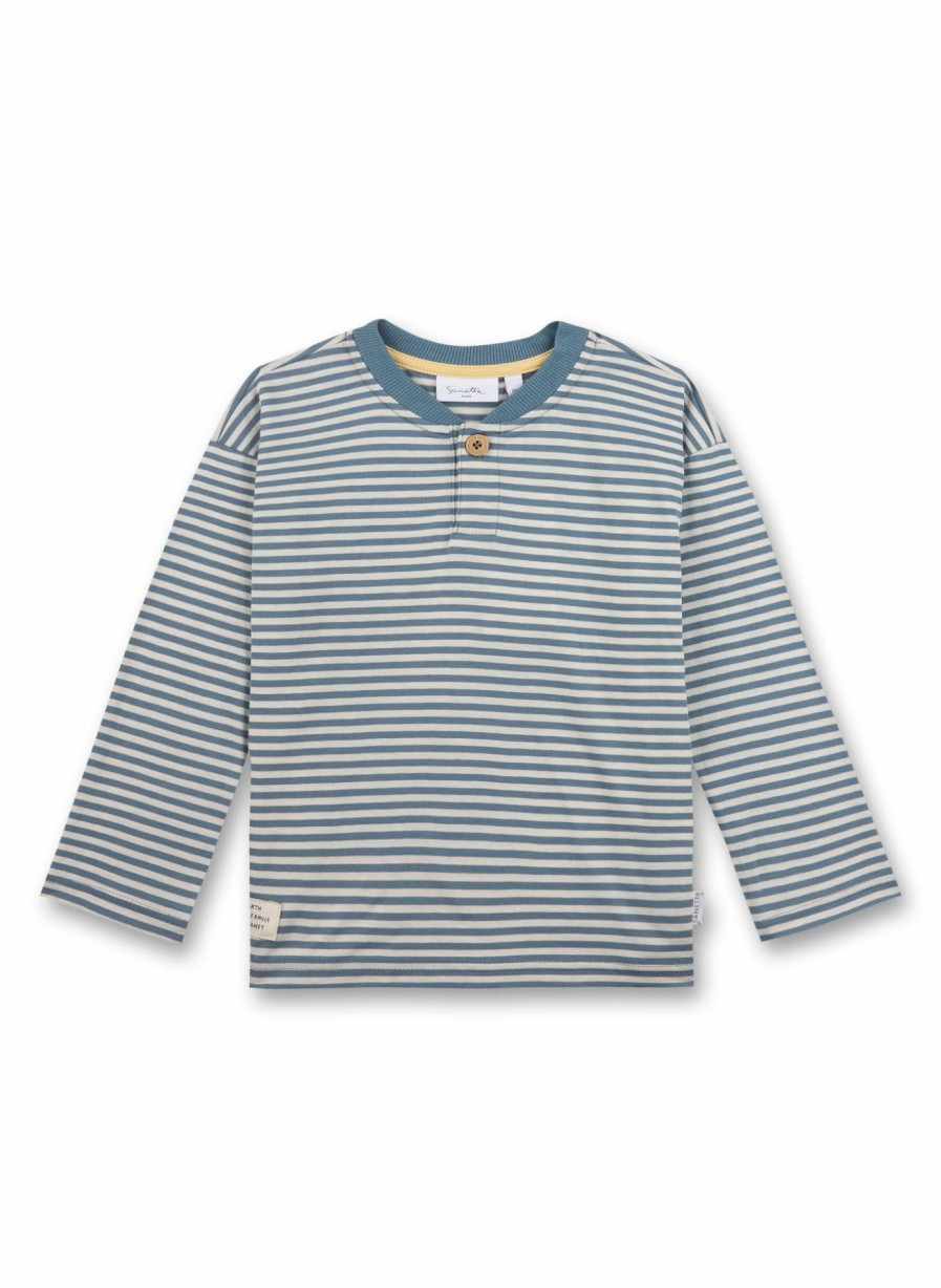 Jungs 3-14 Sanetta Shirts Langarm | Jungen-Shirt Langarm Blau Ringel