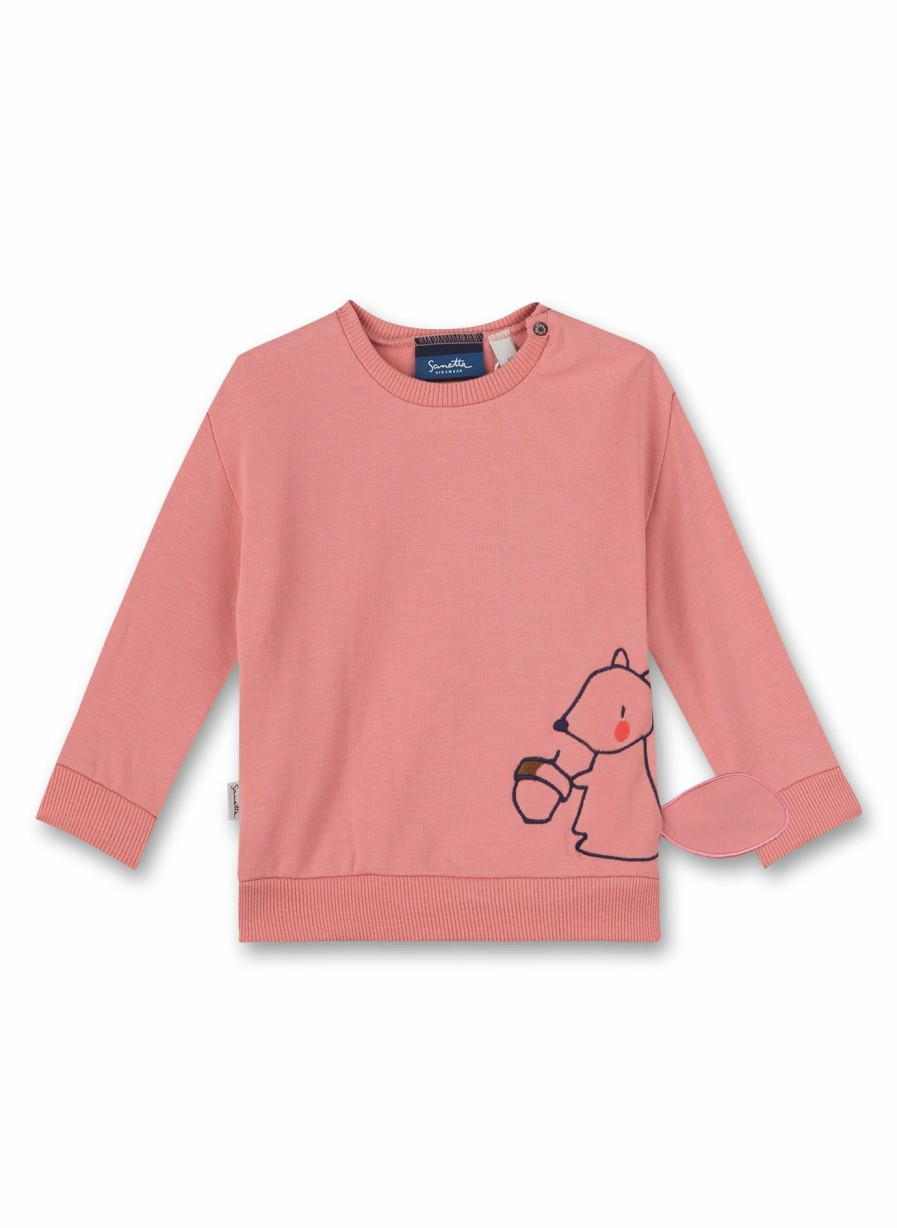 Madchen 0-3 Sanetta Sweatshirts | Madchen-Sweatshirt Rosa Sweet Squirrel