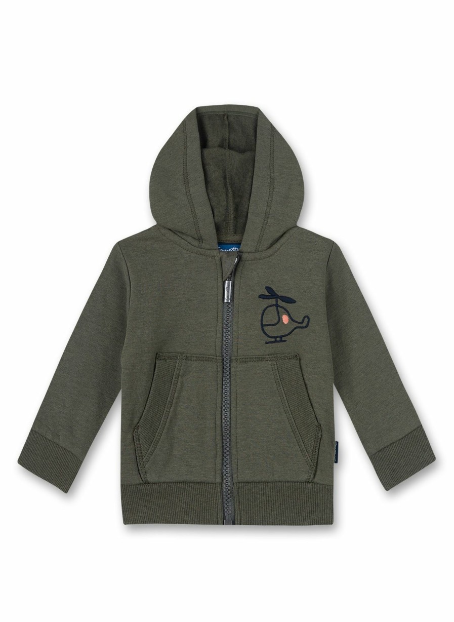 Jungs 0-3 Sanetta Jacken & Westen | Jungen-Sweatjacke Grun Let’S Fly