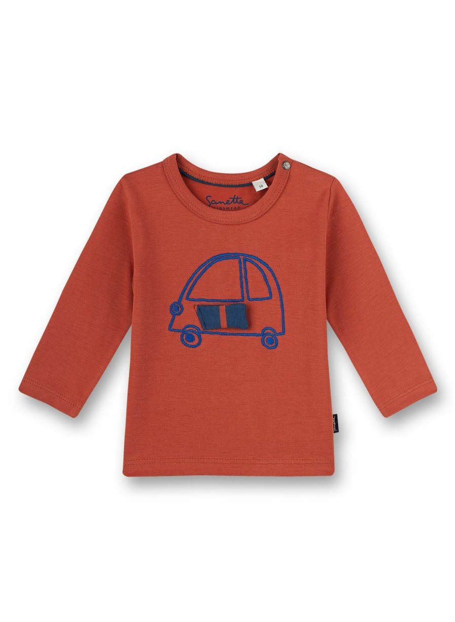 Jungs 0-3 Sanetta Shirts Langarm | Jungen-Shirt Langarm Rot Little Car