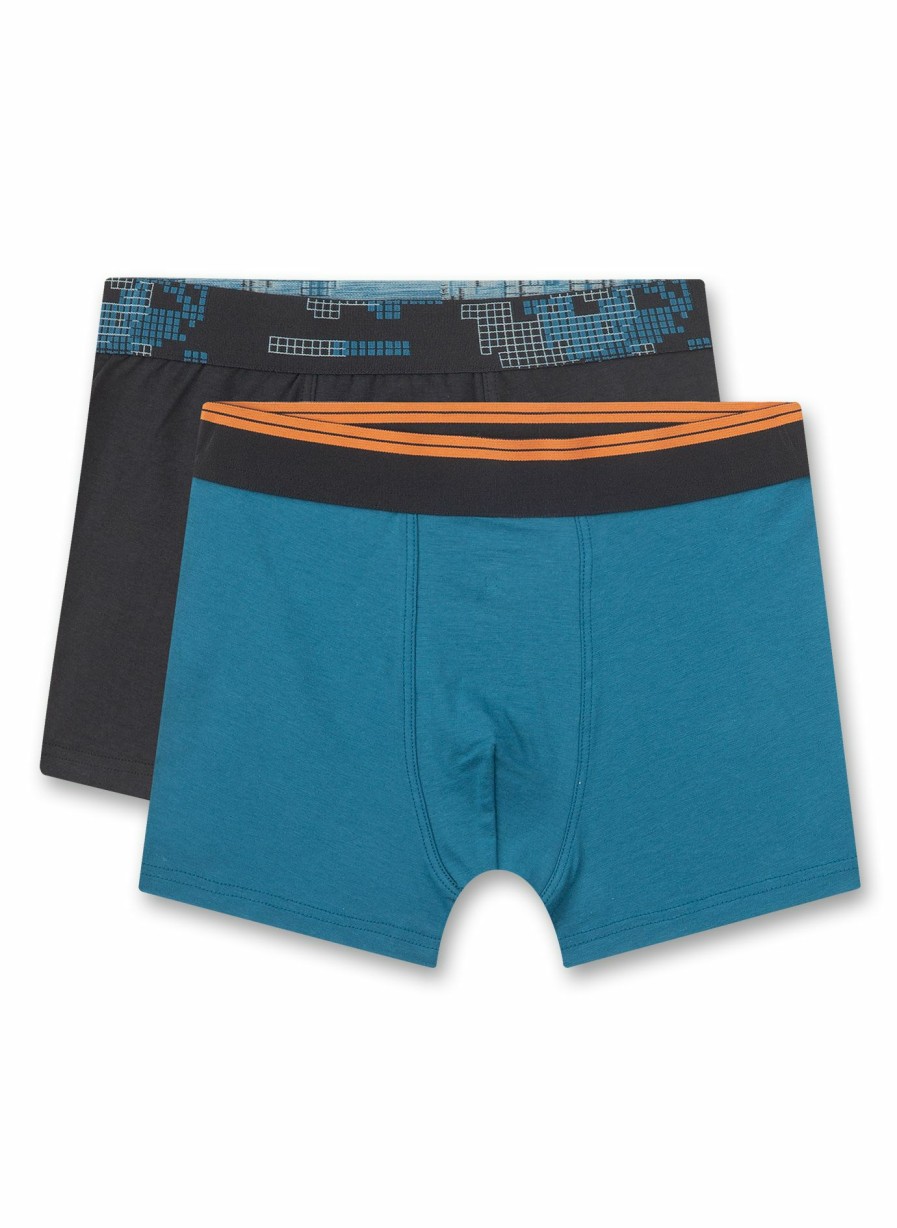 Jungs 3-14 Sanetta Shorts | Jungen-Hipshorts (Doppelpack) Blau