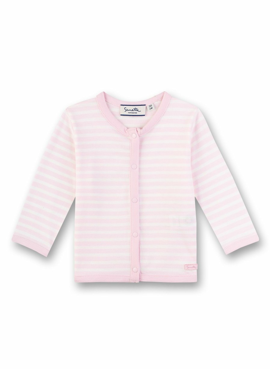 Madchen 0-3 Sanetta Sweatshirts | Madchen-Strickjacke Rosa-Geringelt