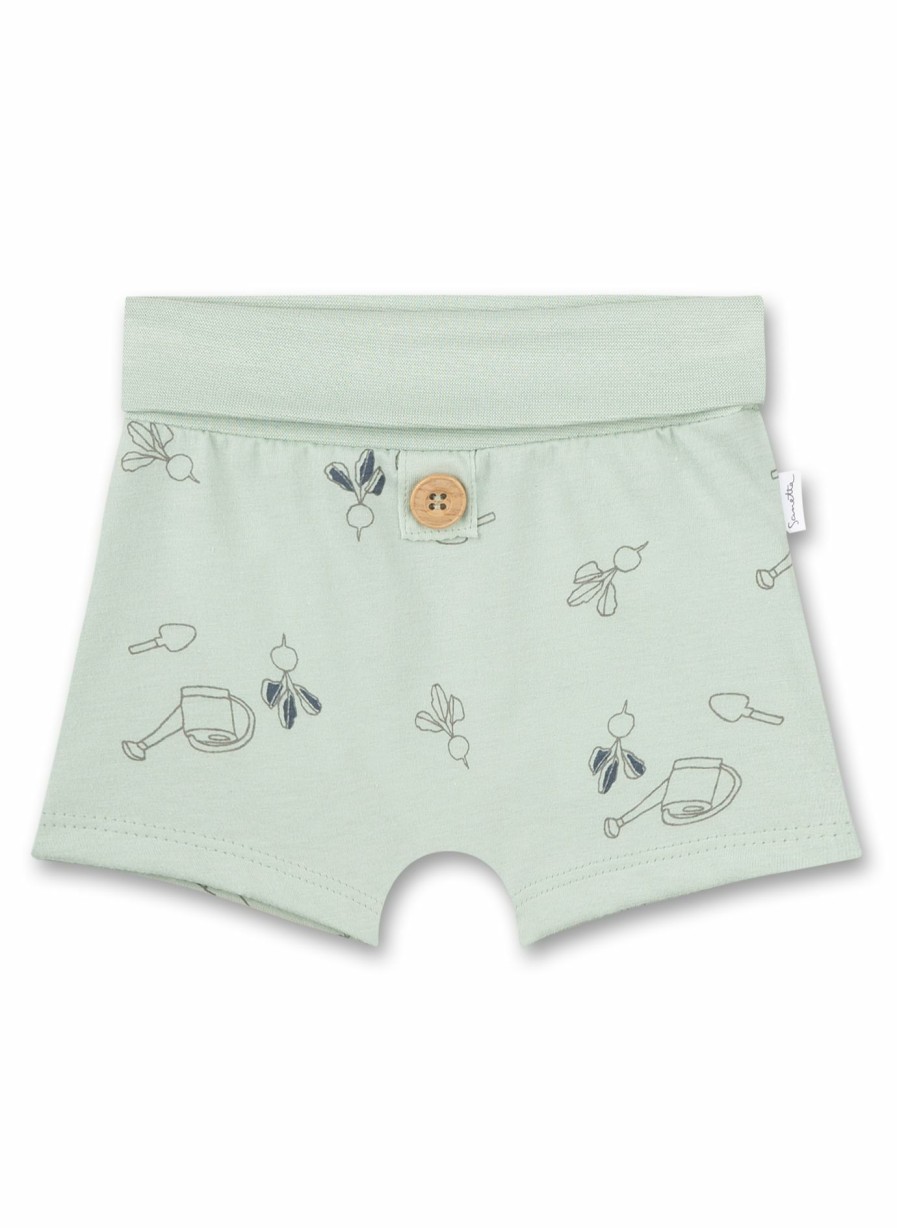 Jungs 0-3 Sanetta Hosen | Unisex-Shorts Grun