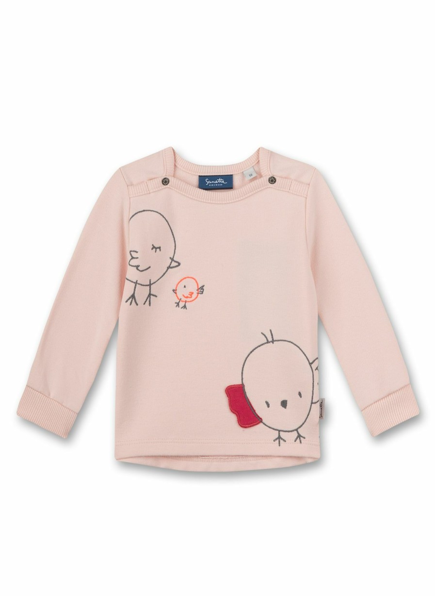 Madchen 0-3 Sanetta Sweatshirts | Madchen-Sweatshirt Rosa Little Birdie