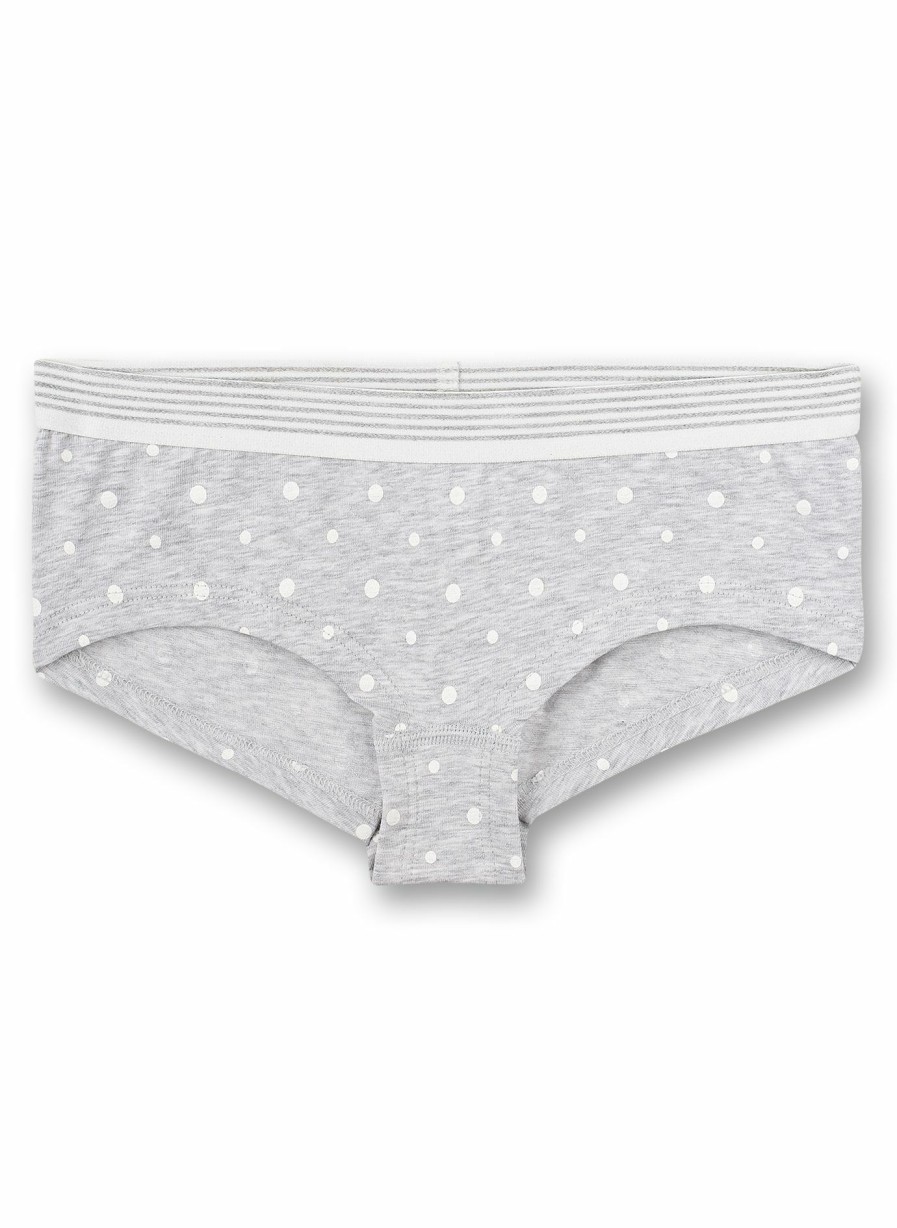 Madchen 3-14 Sanetta Panties & Hipster | Madchen-Cutbrief Graumelange Dots