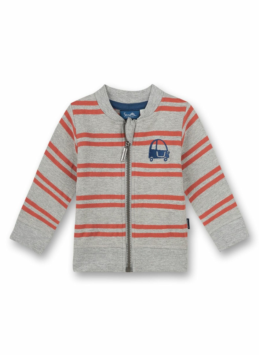 Jungs 0-3 Sanetta Sweatshirts | Jungen-Sweatjacke Graumelange Little Car