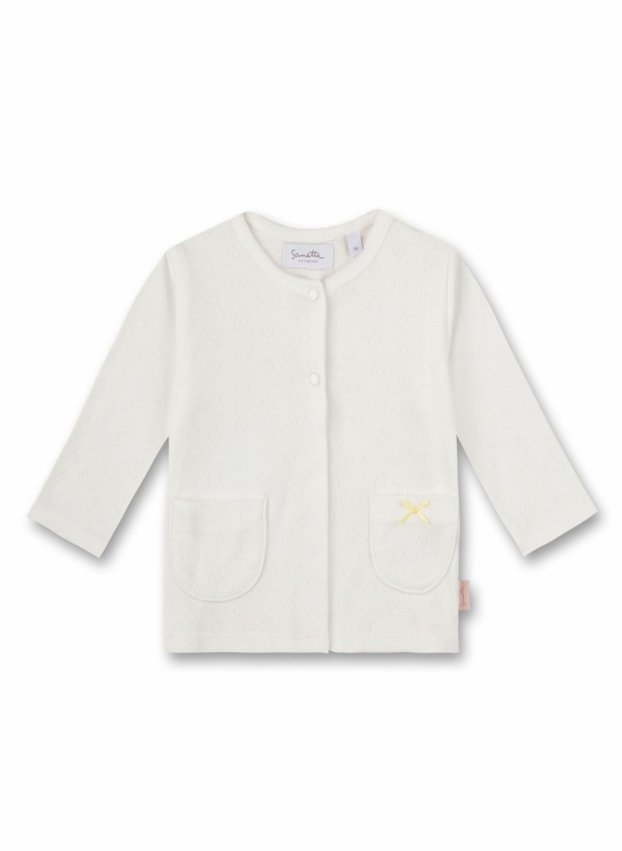 Madchen 0-3 Sanetta Sweatshirts | Madchen-Jacke Off-White