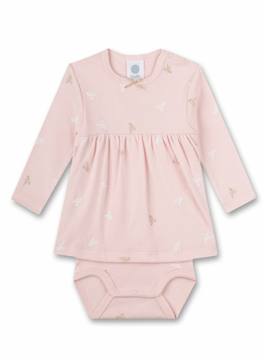 Madchen 0-3 Sanetta Bodies | Body-Kleid Langarm Rosa Little Bird