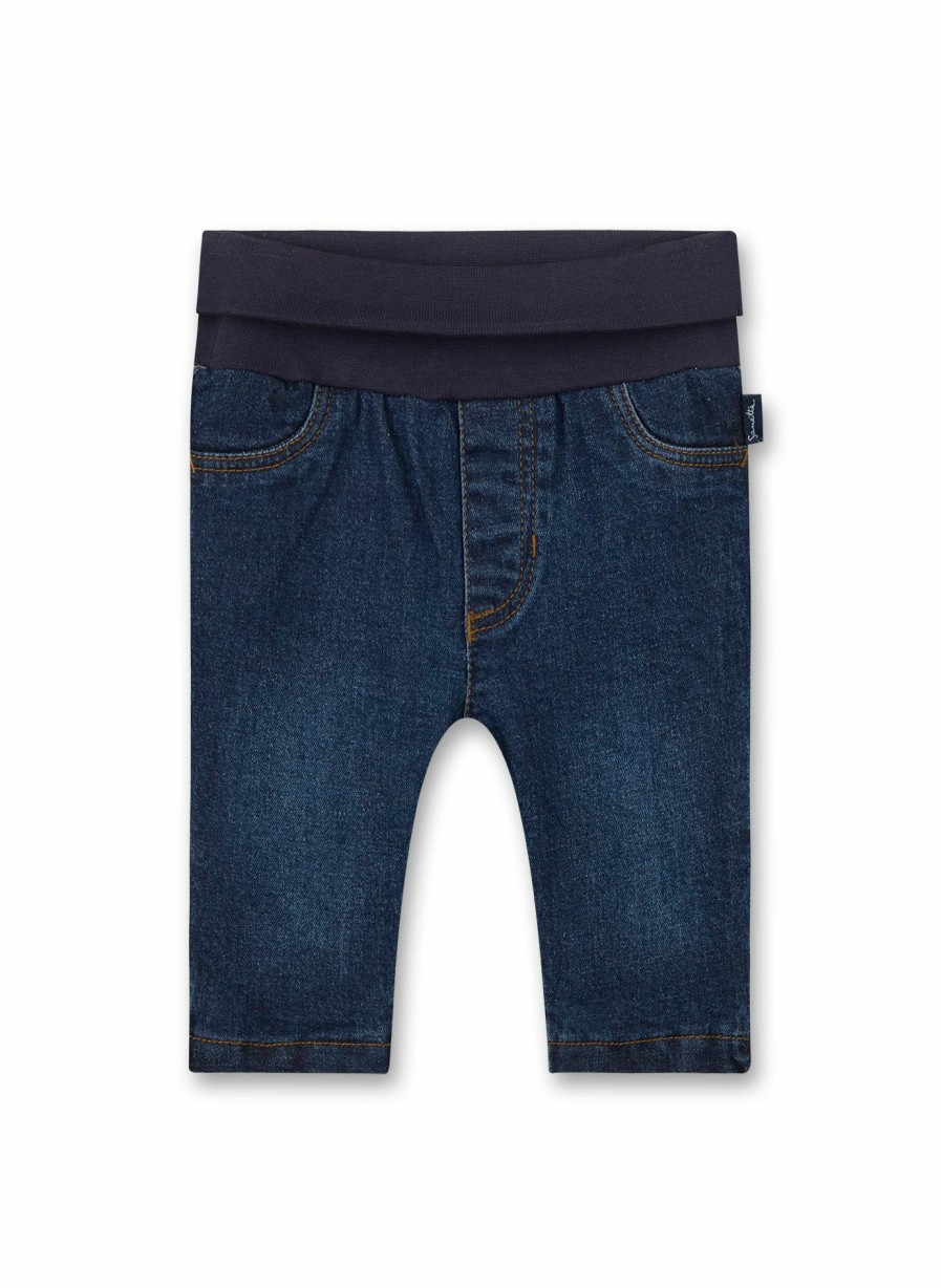 Jungs 0-3 Sanetta Jeans | Unisex-Jeanshose Dunkelblau