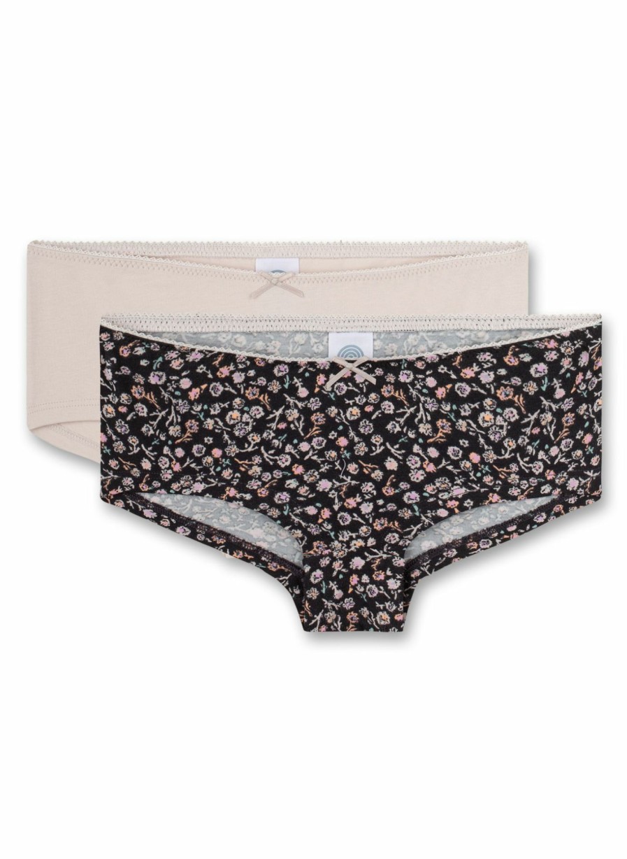 Madchen 3-14 Sanetta Panties & Hipster | Madchen-Cutbreif (Doppelpack) Dunkelgrau Und Rosa