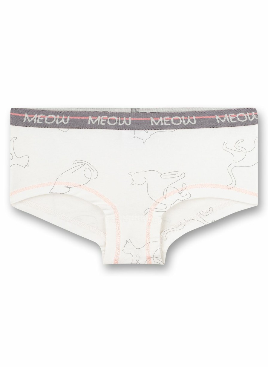 Madchen 3-14 Sanetta Panties & Hipster | Madchen-Cutbrief Off-White Fancy Cat