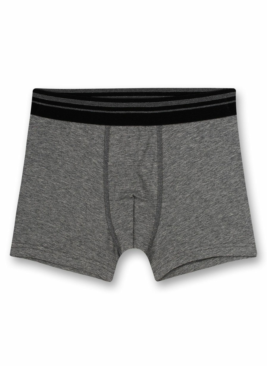 Jungs 3-14 Sanetta Shorts | Jungen-Hipshorts (Doppelpack) Weis Und Graumelange