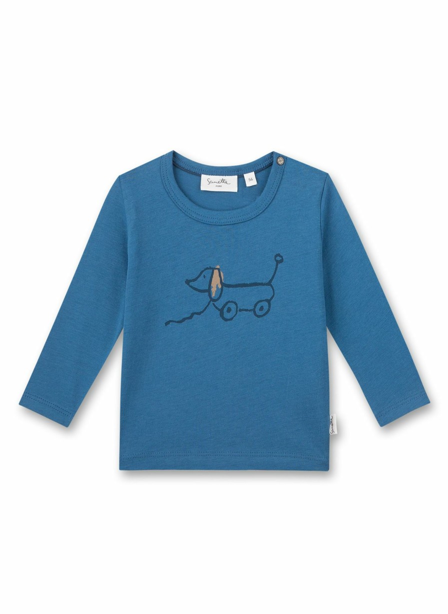 Jungs 0-3 Sanetta Shirts Langarm | Jungen-Shirt Langarm Blau