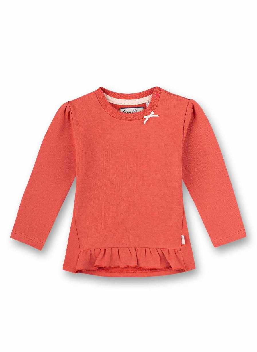 Madchen 0-3 Sanetta Sweatshirts | Madchen-Sweatshirt Rot Family Stork