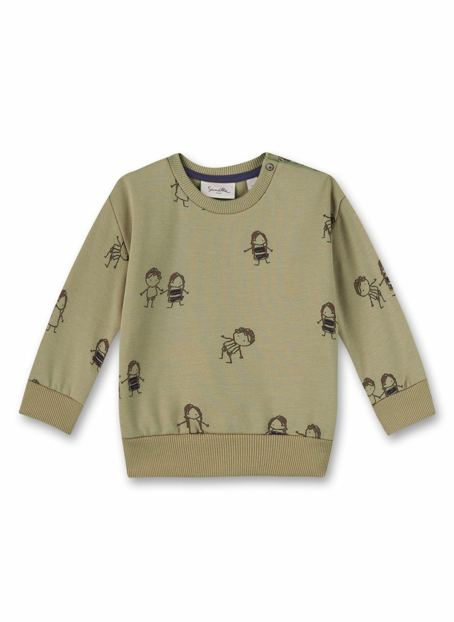 Jungs 0-3 Sanetta Sweatshirts | Jungen- Sweatshirt Grun