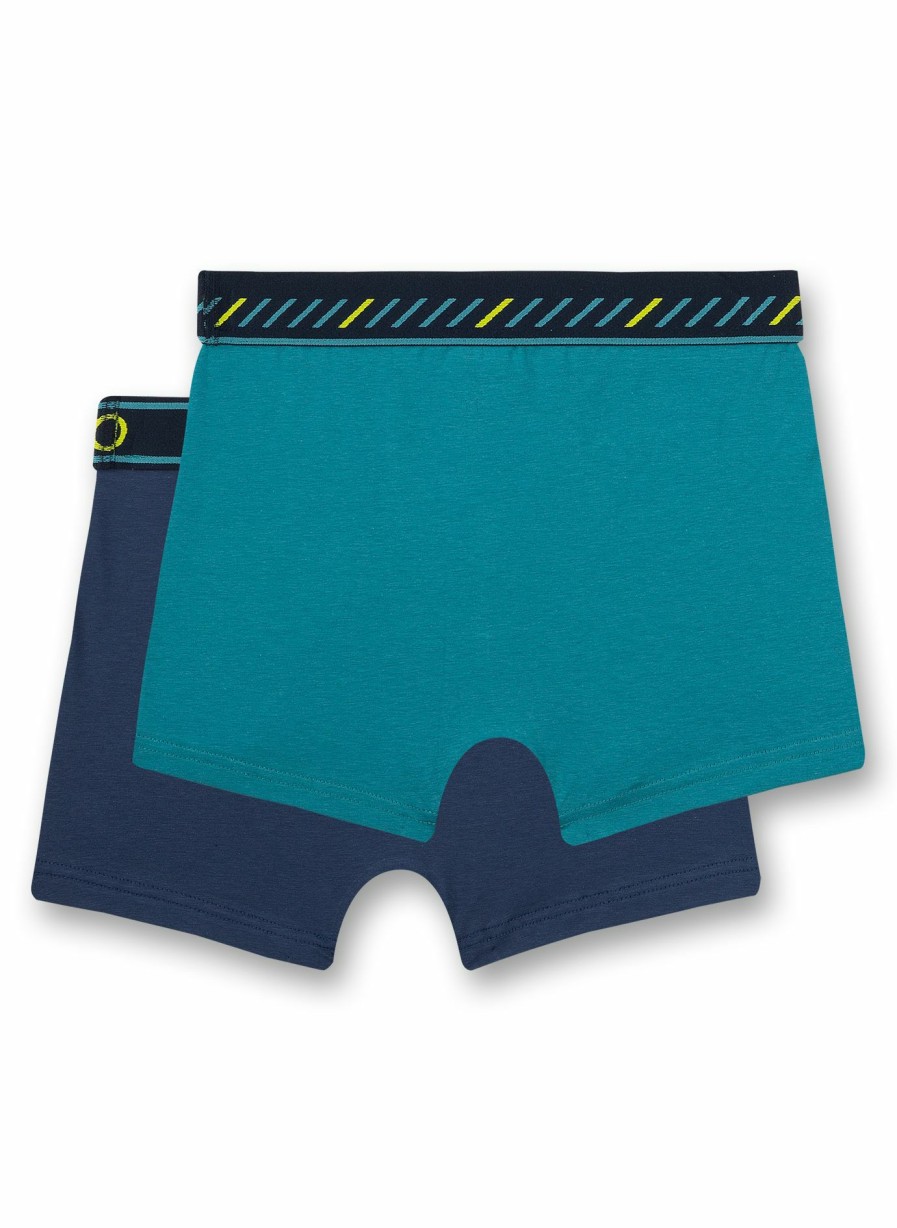 Jungs 3-14 Sanetta Shorts | Jungen-Shorts (Doppelpack) Dunkelblau Und Turkis