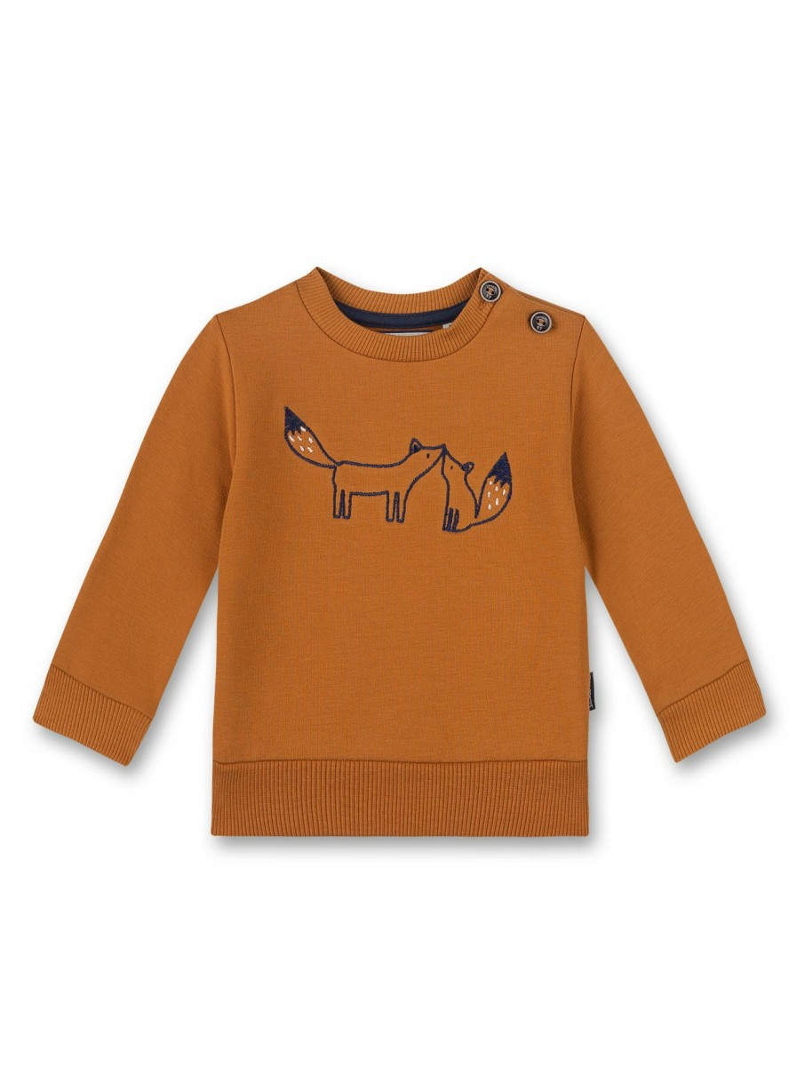 Jungs 0-3 Sanetta Sweatshirts | Jungen-Sweatshirt Braun Clever Fox