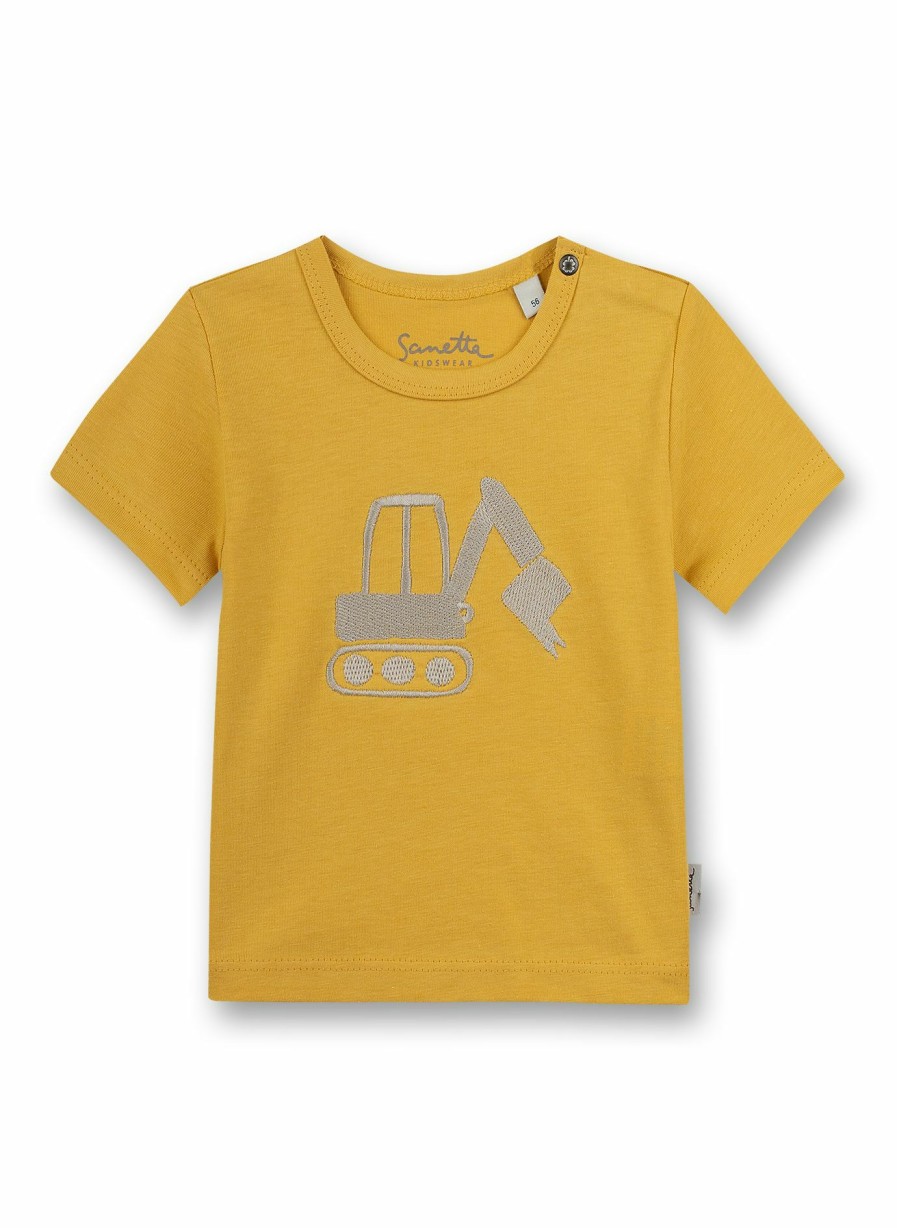 Jungs 0-3 Sanetta T-Shirts | Jungen T-Shirt Gelb Little Builder