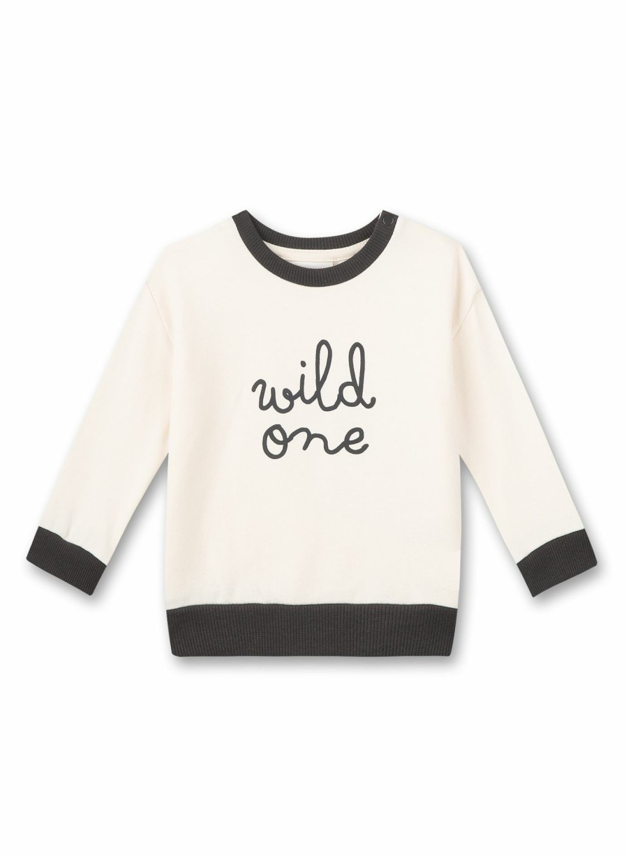 Jungs 0-3 Sanetta Sweatshirts | Unisex-Sweathsirt Off-White