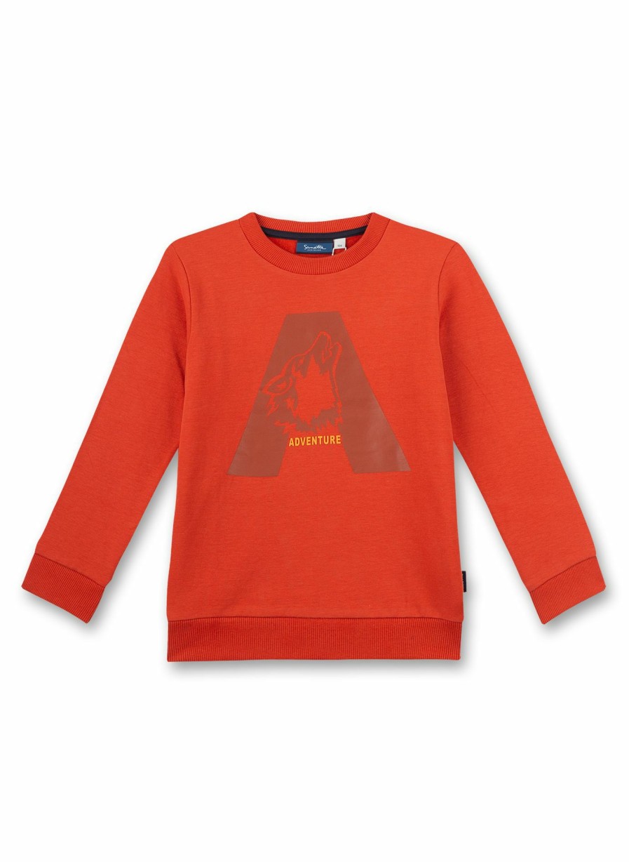 Jungs 3-14 Sanetta Sweatshirts | Jungen-Sweatshirt Orange Expedition