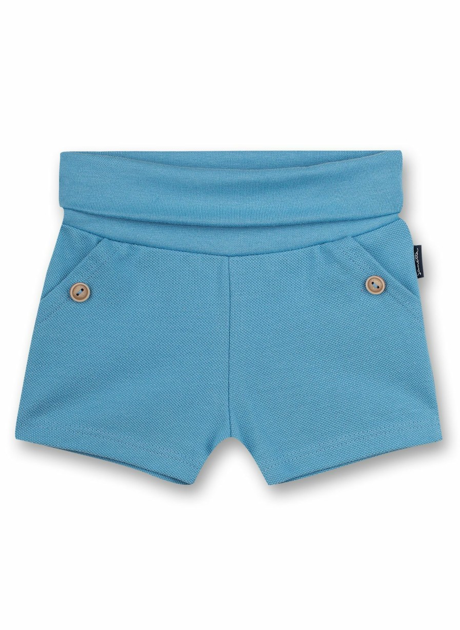 Jungs 0-3 Sanetta Hosen | Jungen-Shorts Hellblau Little Whale