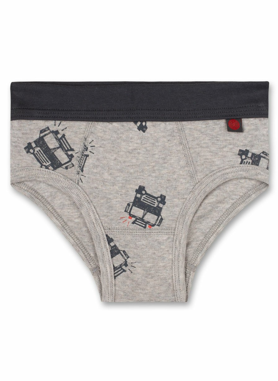 Jungs 3-14 Sanetta Shorts | Jungen-Slip Graumelange Truck