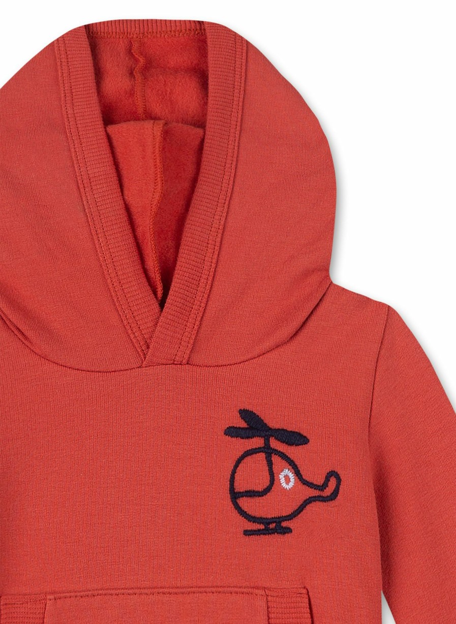 Jungs 0-3 Sanetta Sweatshirts | Jungen-Sweatshirt Orange Let’S Fly