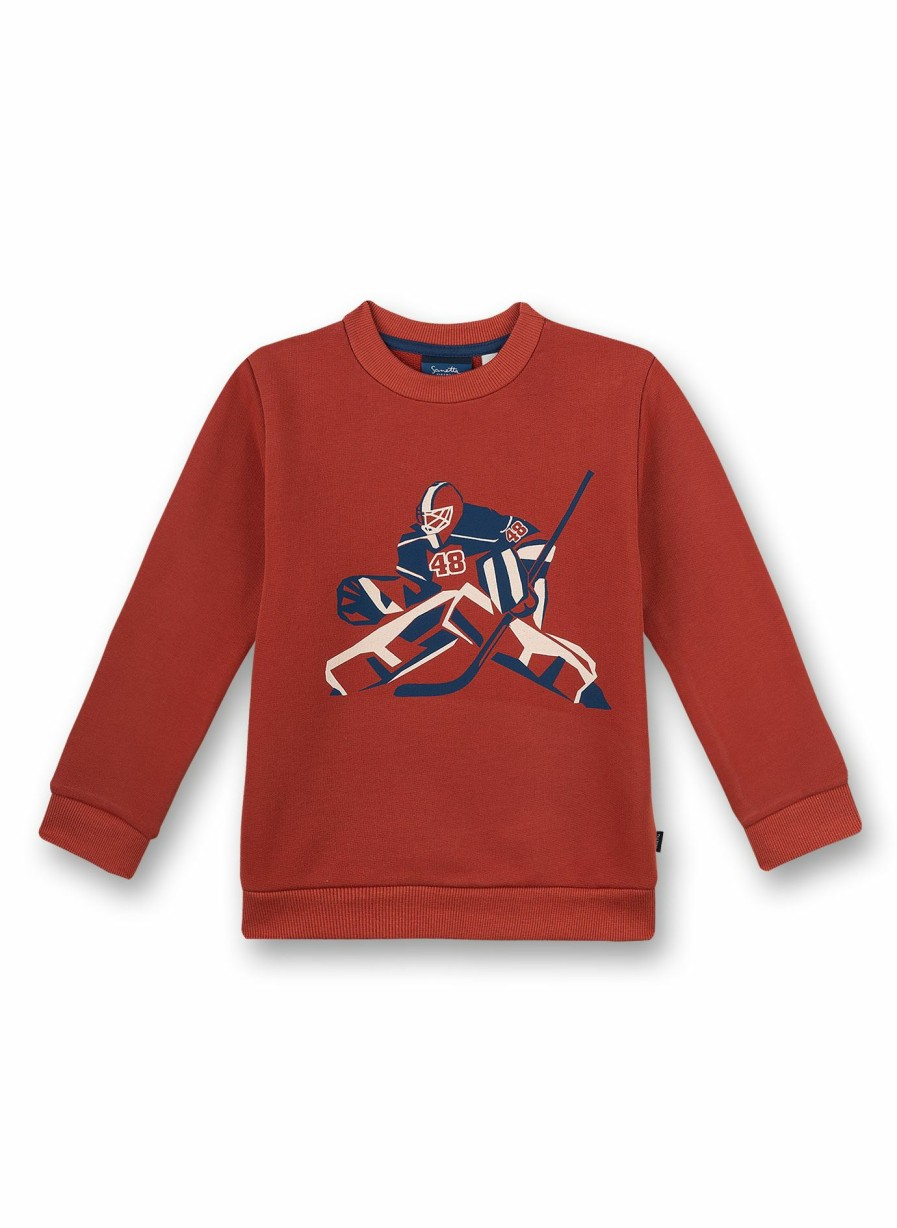 Jungs 3-14 Sanetta Sweatshirts | Jungen-Sweatshirt Rot Ice Hockey