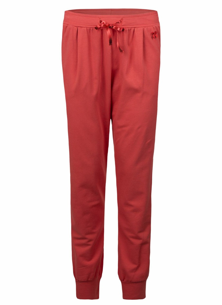 Damen Sanetta Pants | Damen-Schlafhose Rot