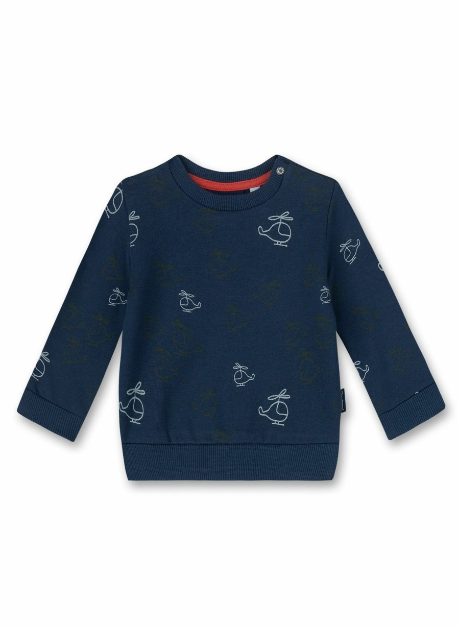 Jungs 0-3 Sanetta Sweatshirts | Jungen-Sweatshirt Blau Let’S Fly