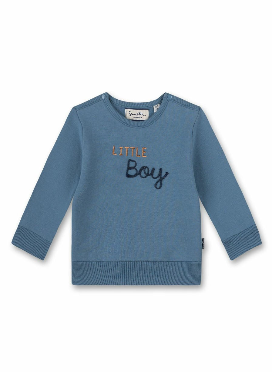 Jungs 0-3 Sanetta Sweatshirts | Jungen-Sweatshirt Hellblau Clever Fox