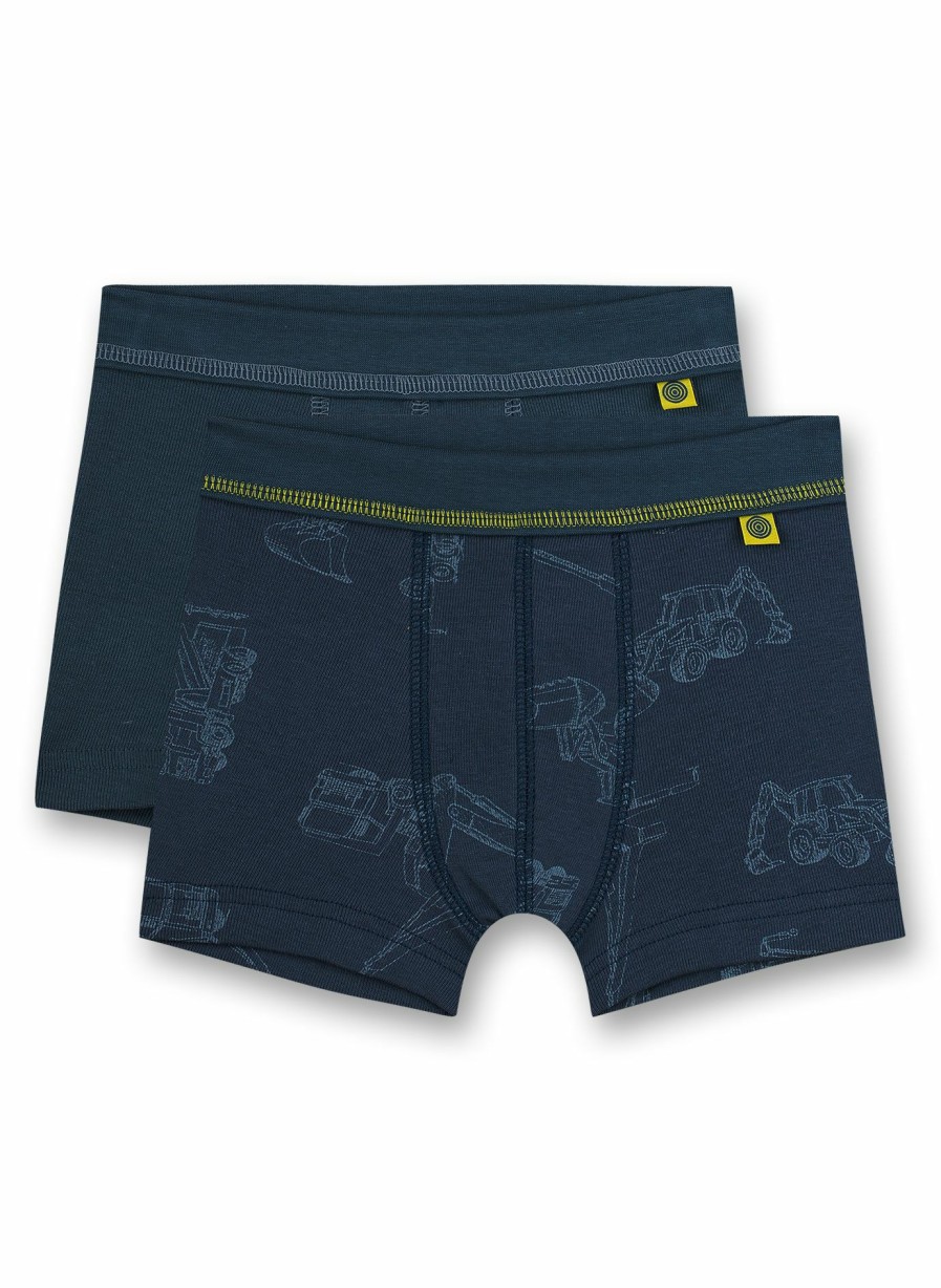 Jungs 3-14 Sanetta Shorts | Jungen-Hipshorts (Doppelpack) Dunkelblau Building