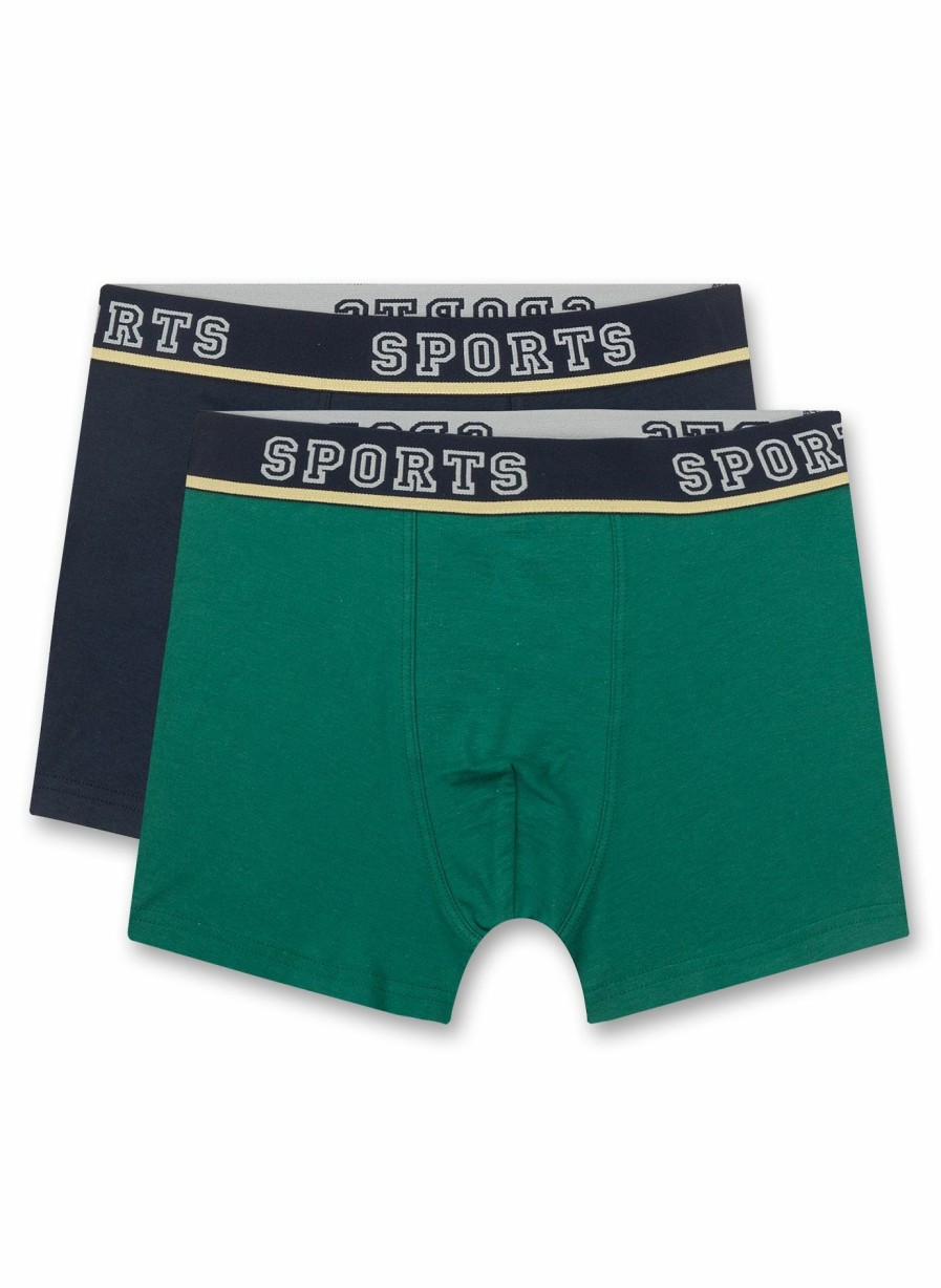 Jungs 3-14 Sanetta Shorts | Jungen-Hipshorts (Doppelpack) Grun