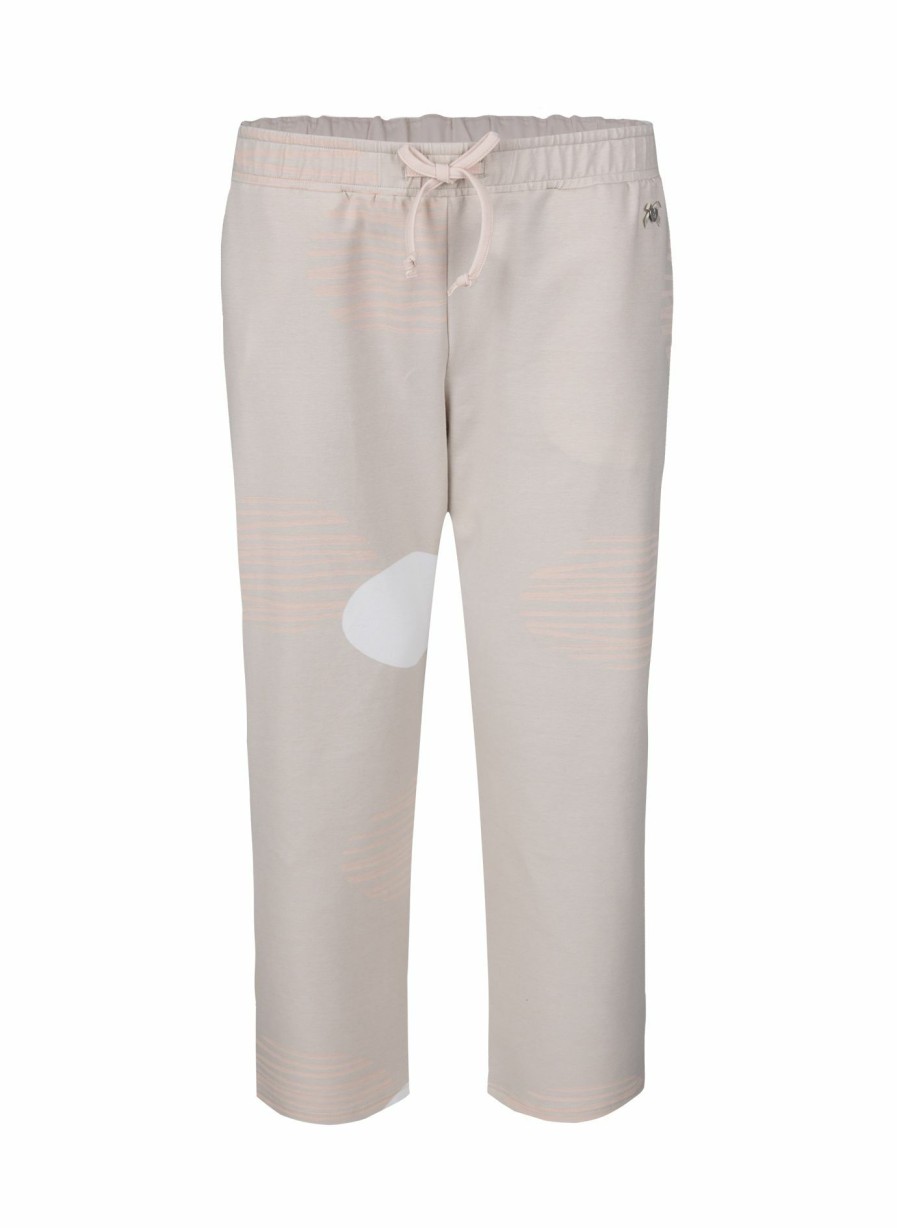 Damen Sanetta Pants | Damen-7/8-Schlafhose Beige Dots