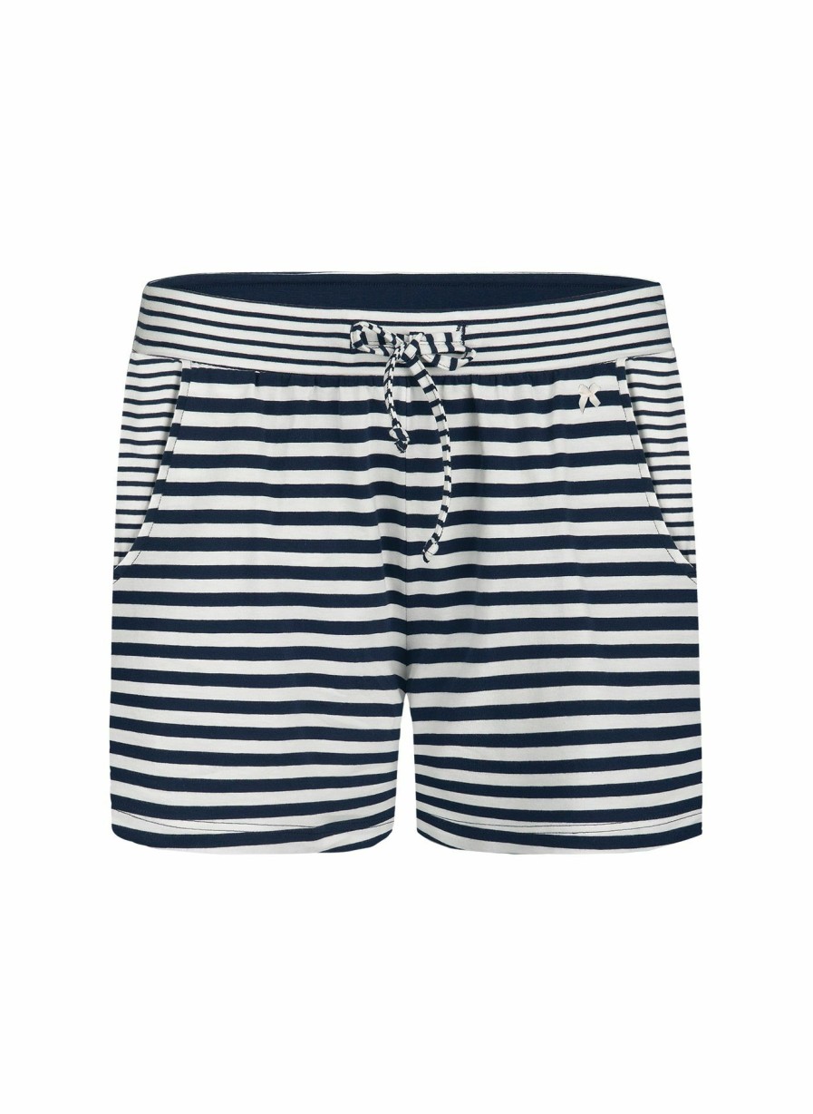 Damen Sanetta Shorts | Damen-Shorts Dunkelblau Ringel