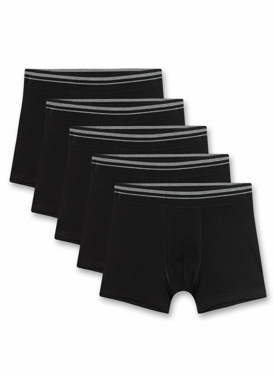 Jungs 3-14 Sanetta Shorts | Jungen-Hipshorts (5Er-Pack) Schwarz