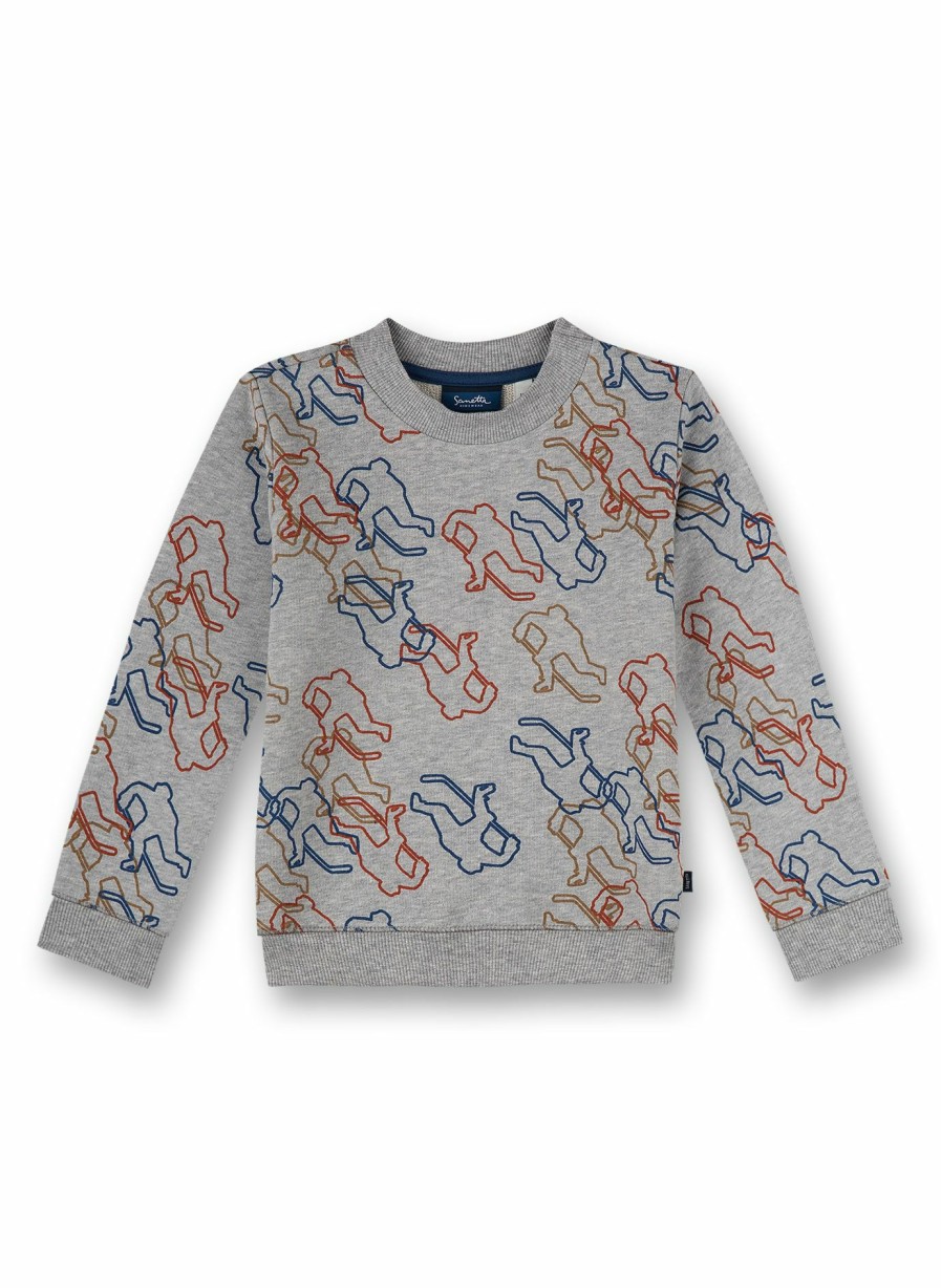 Jungs 3-14 Sanetta Sweatshirts | Jungen-Sweatshirt Graumelange Ice Hockey