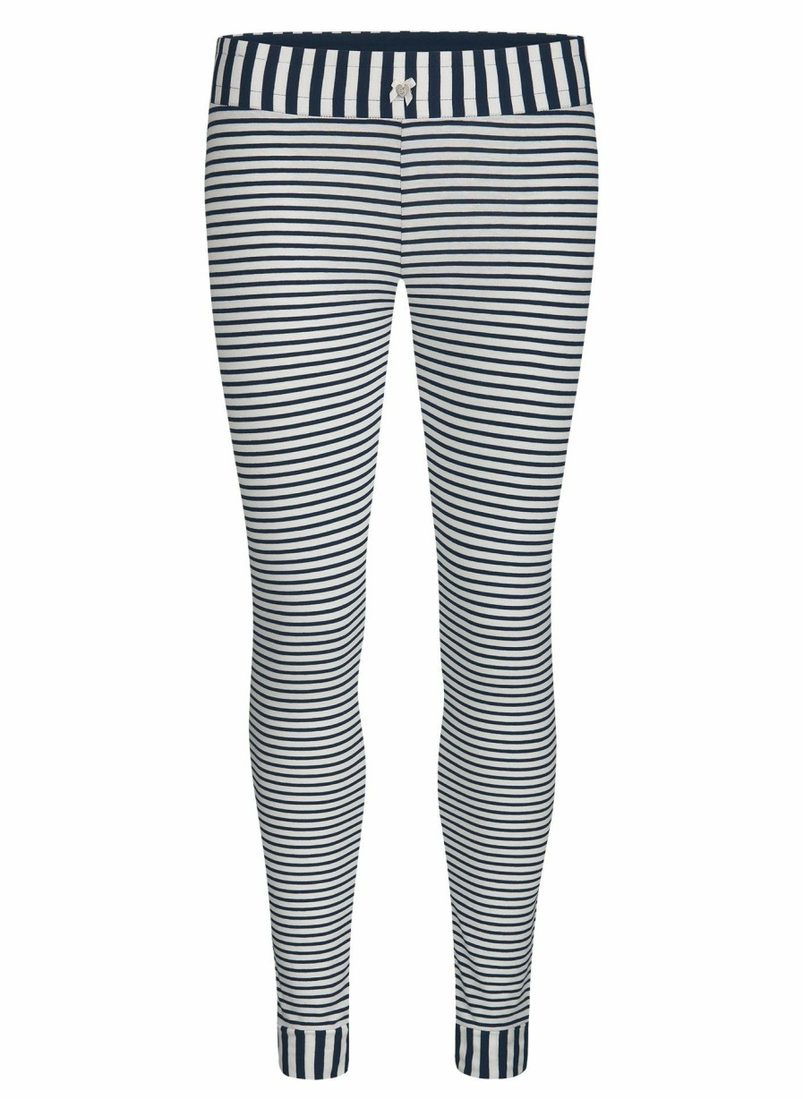 Damen Sanetta Pants | Damen-Leggings Dunkelblau Ringel