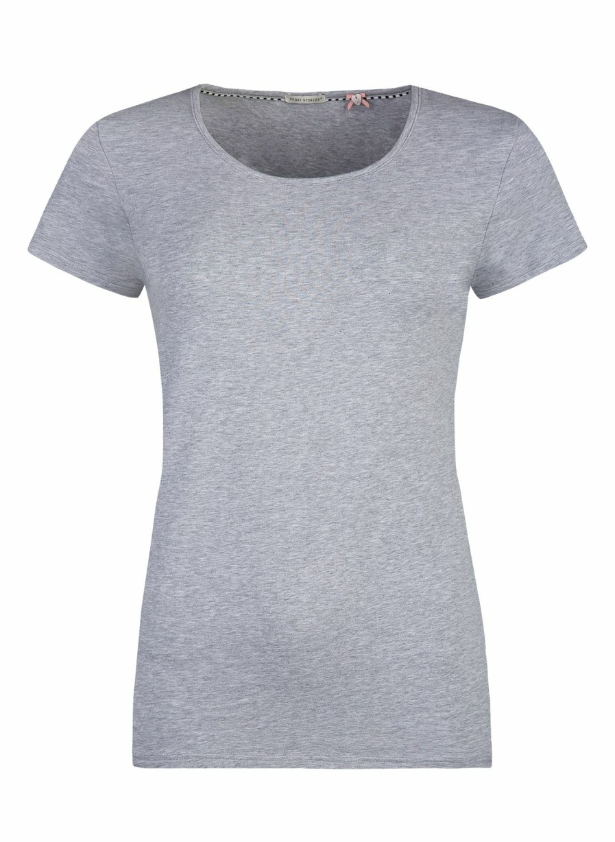 Damen Sanetta Tops | Damen T-Shirt Graumelange