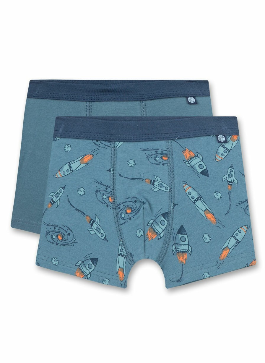 Jungs 3-14 Sanetta Shorts | Jungen-Hipshorts (Doppelpack) Blau