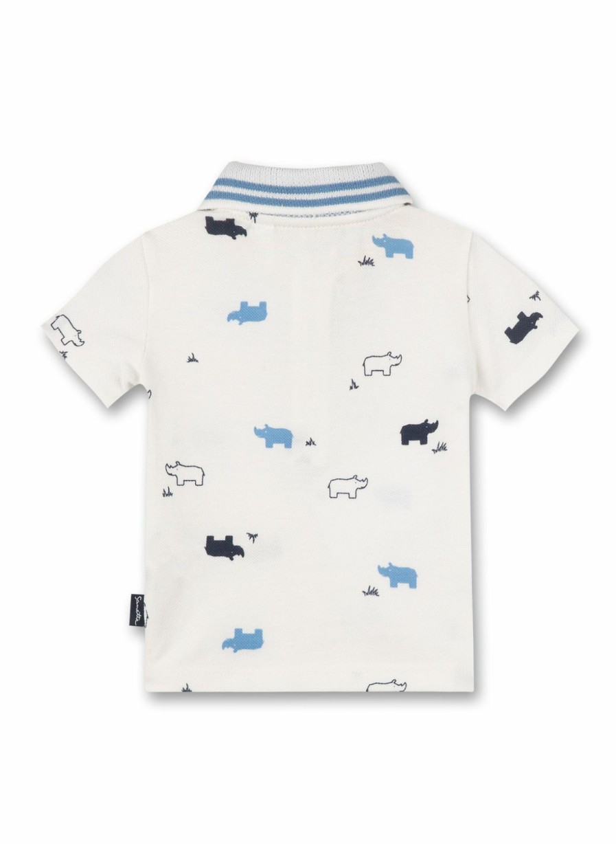 Jungs 0-3 Sanetta T-Shirts | Jungen-Poloshirt Off-White